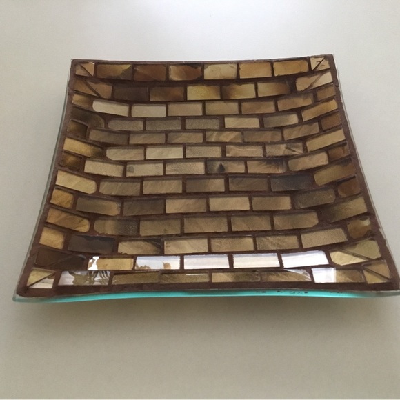 Yankee Candle Mosaic Glass Square Tray - Picture 2 of 3